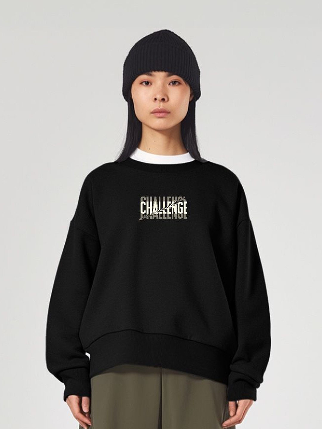 

TheBTclub Unisex Printed Sweatshirt, Black