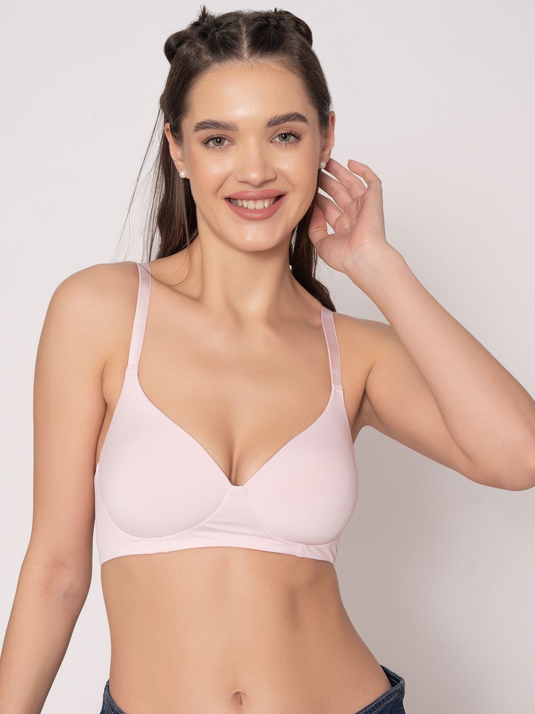 

Chelvet Women Bra Full Coverage Lightly Padded, Pink