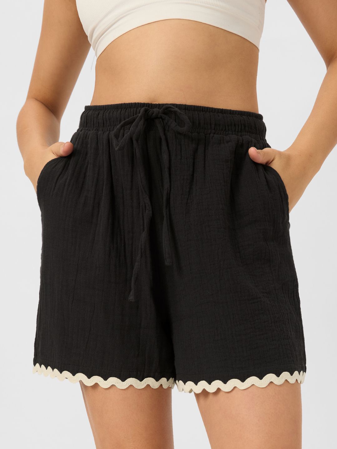 

The Souled Store Women Shorts, Black