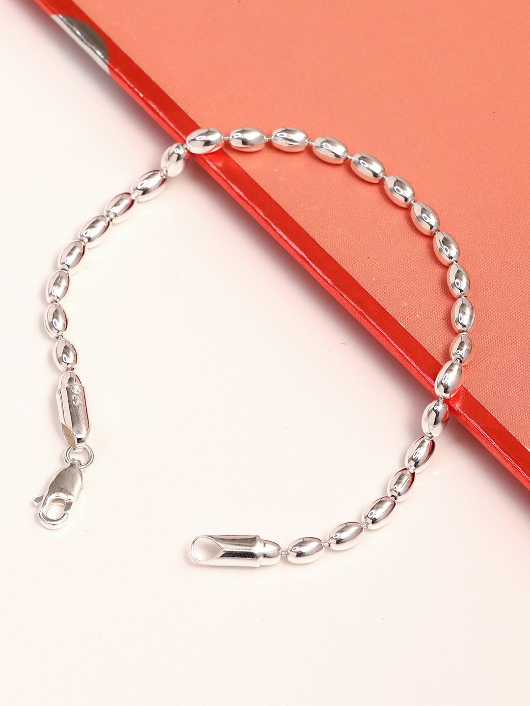 

LeCalla Women Sterling Silver Cubic Zirconia Silver-Plated Link Bracelet
