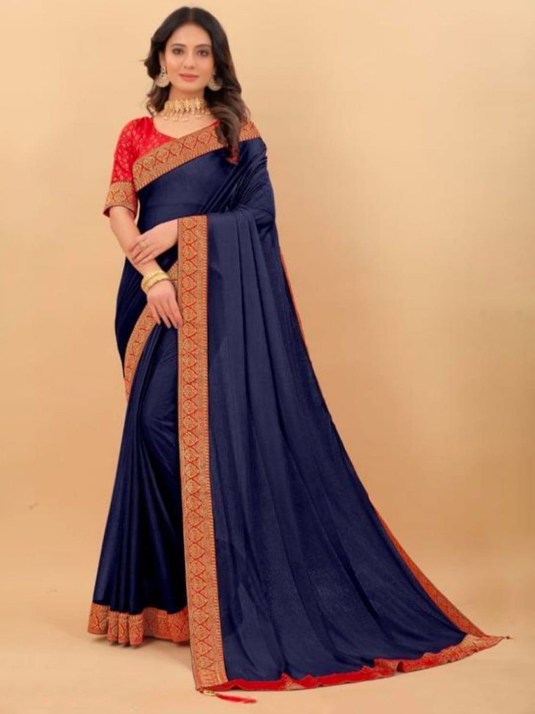 

BAESD Zari Pure Georgette Banarasi Saree, Blue