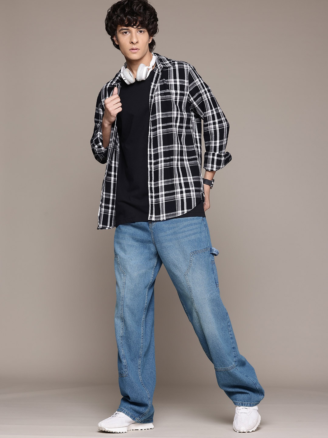

The Roadster Lifestyle Co. Men Baggy Loose Fit Jeans, Blue