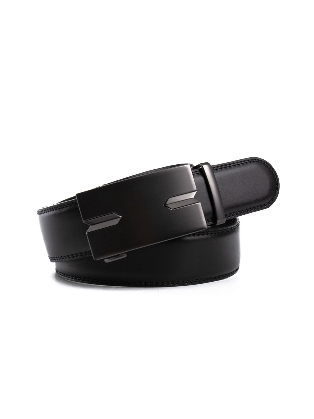 

CONTACTS Men Leather Belt, Black