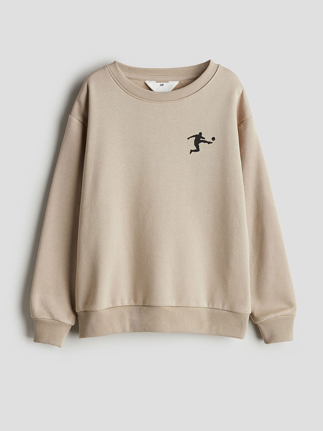 

H&M Print-Motif Sweatshirt, Beige