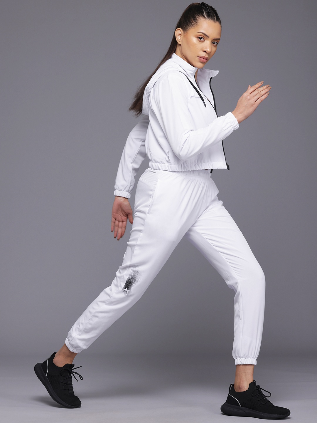 

HRX by Hrithik Roshan Hooded Running Tracksuits, White