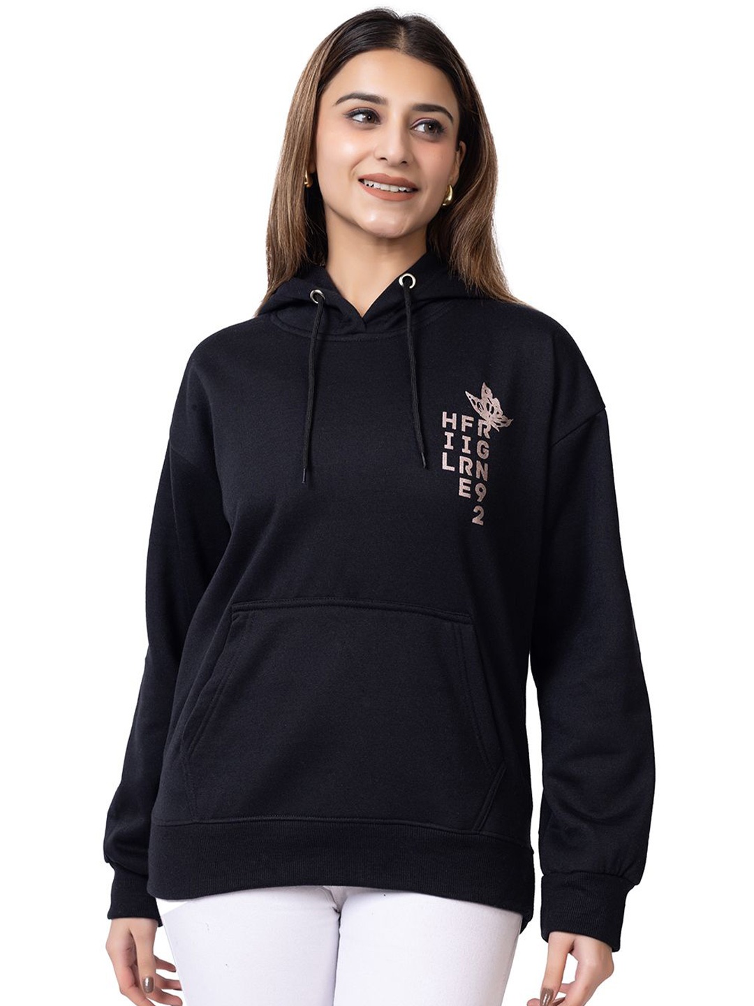 

HILFIRE REGION Women Hooded Sweatshirt, Black