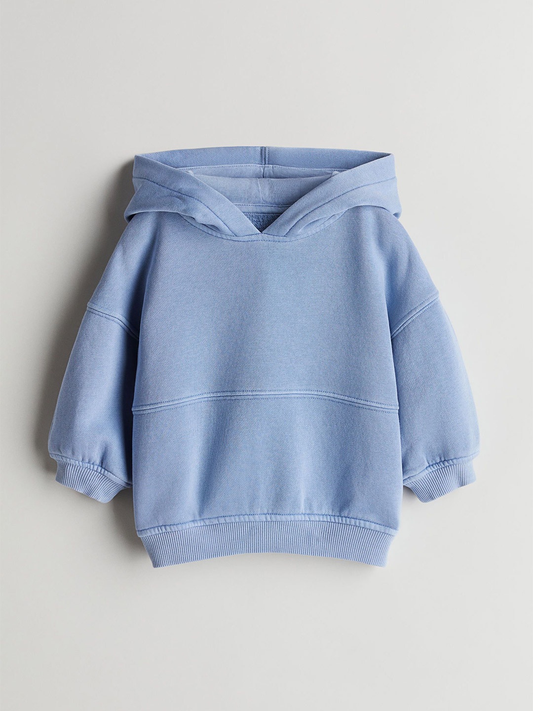 

H&M Washed-Look Hoodie, Blue