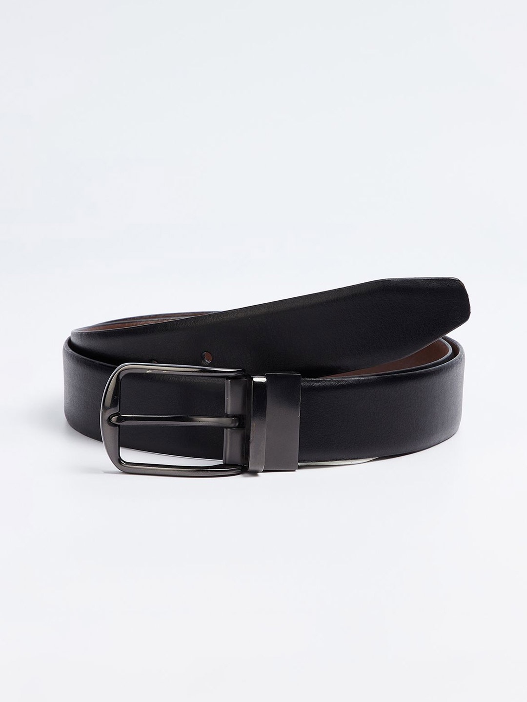 

max Men Leather Belt, Black