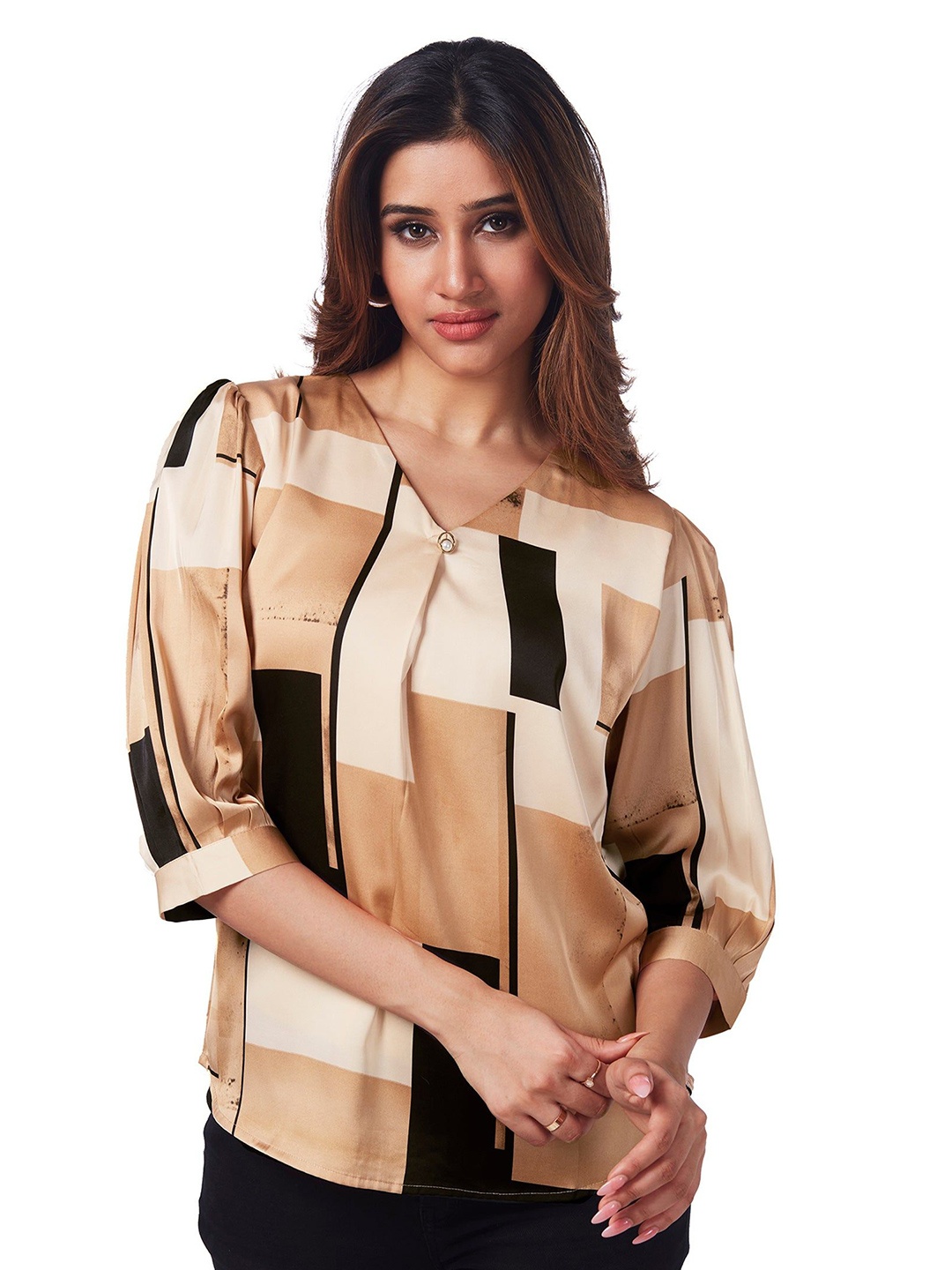 

FREYAA Batwing Sleeve Top, Brown