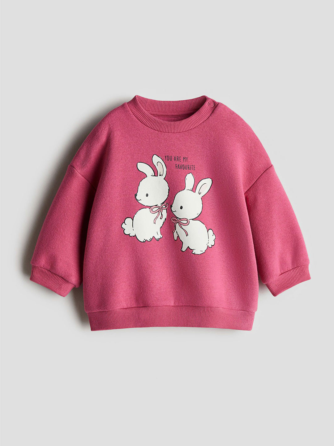 

H&M Printed Sweatshirt, Pink