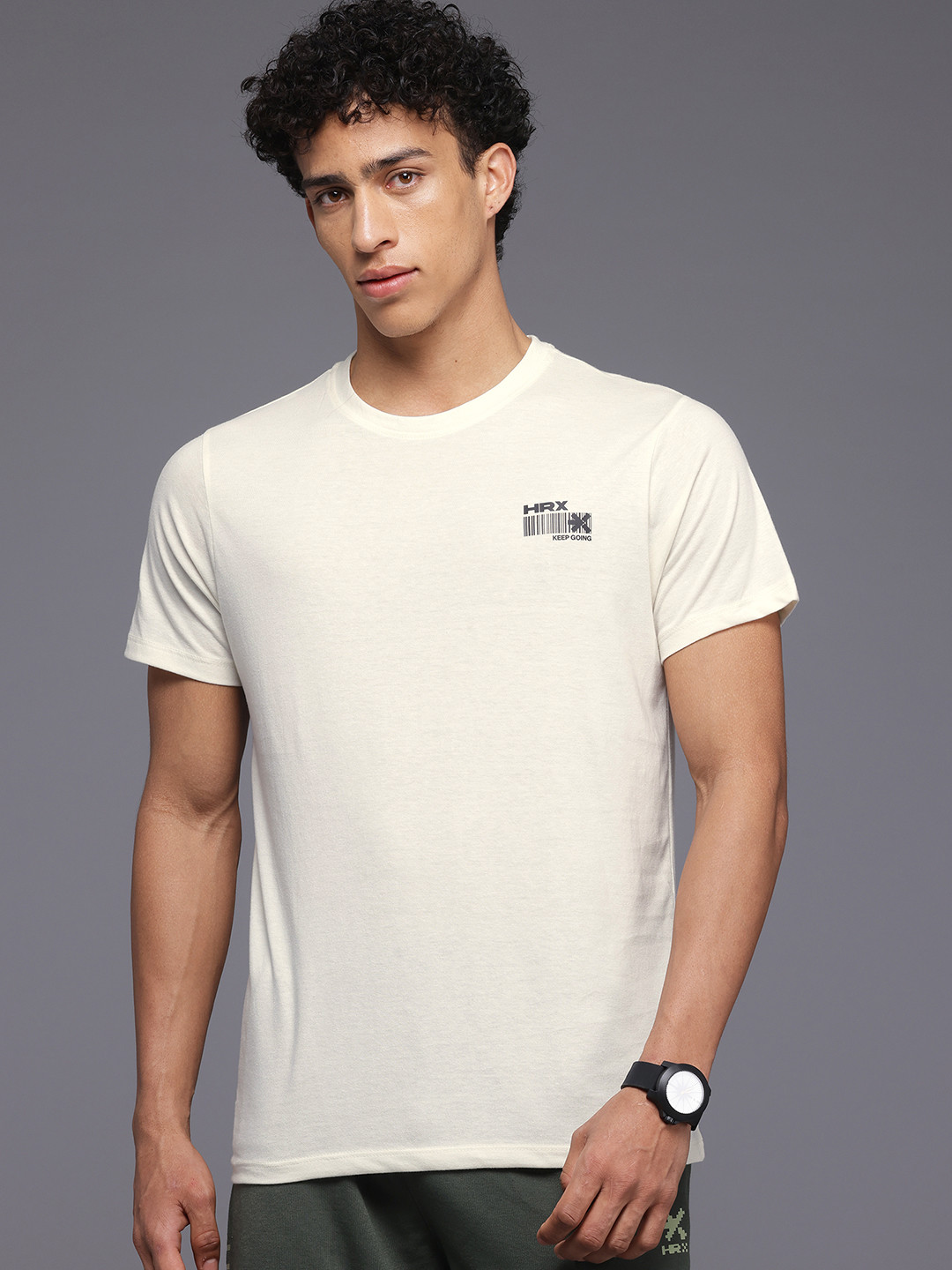 

HRX by Hrithik Roshan Men Lifestyle T-shirt, Off white