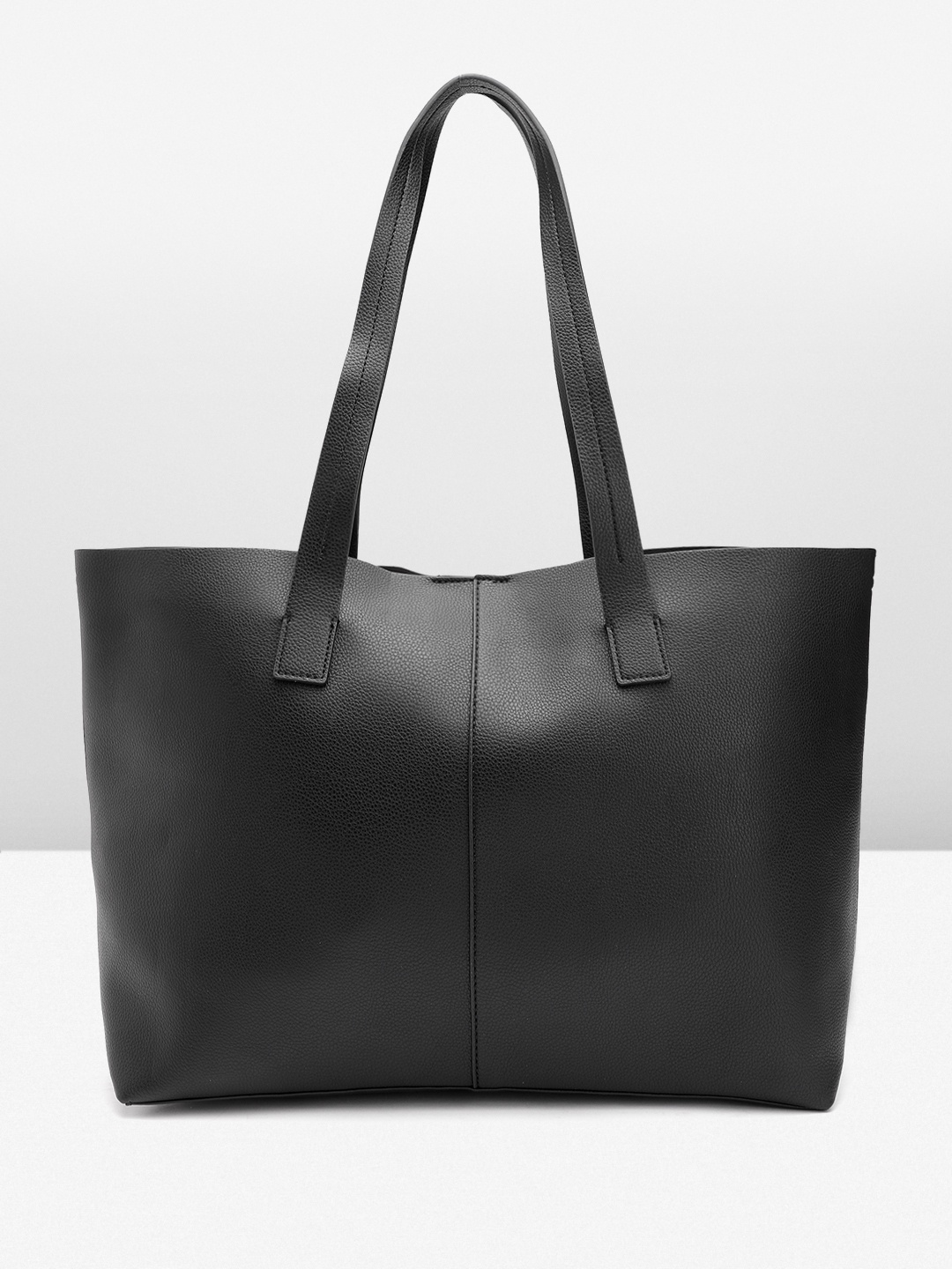 

MANGO Oversized Structured Tote Bag, Black