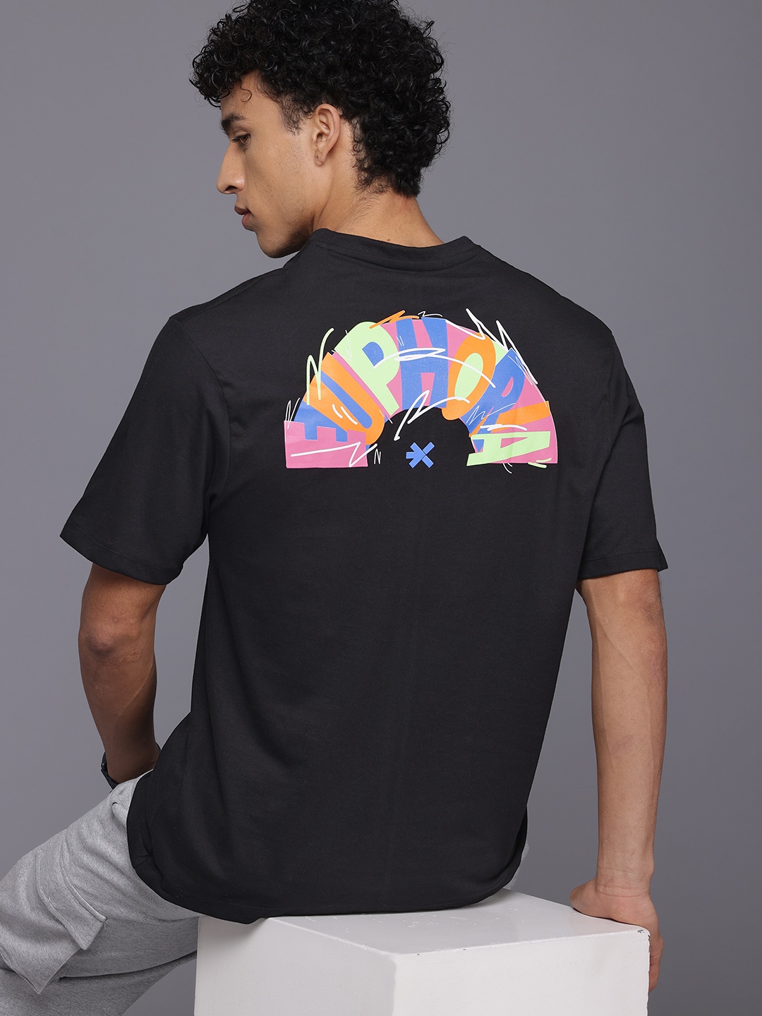 

HRX by Hrithik Roshan Men Typography Printed T-shirt, Black