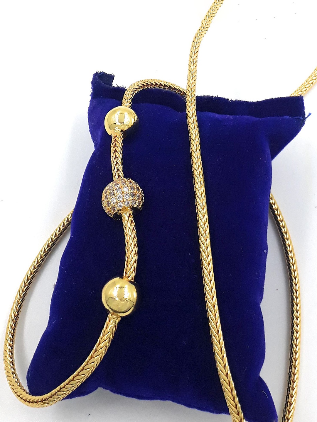 

Anujeet Fashion Hub Gold-Plated Stone Studded Chain