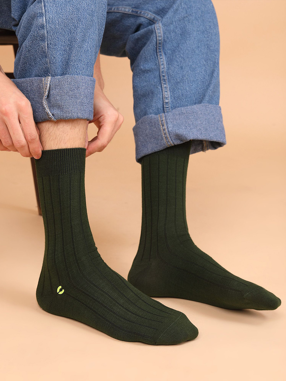 

FREECULTR Superior Comfort Terry Acrylic Unisex Socks, Green