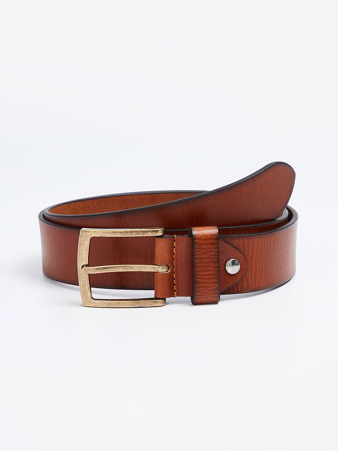 

max Men Leather Belt, Brown