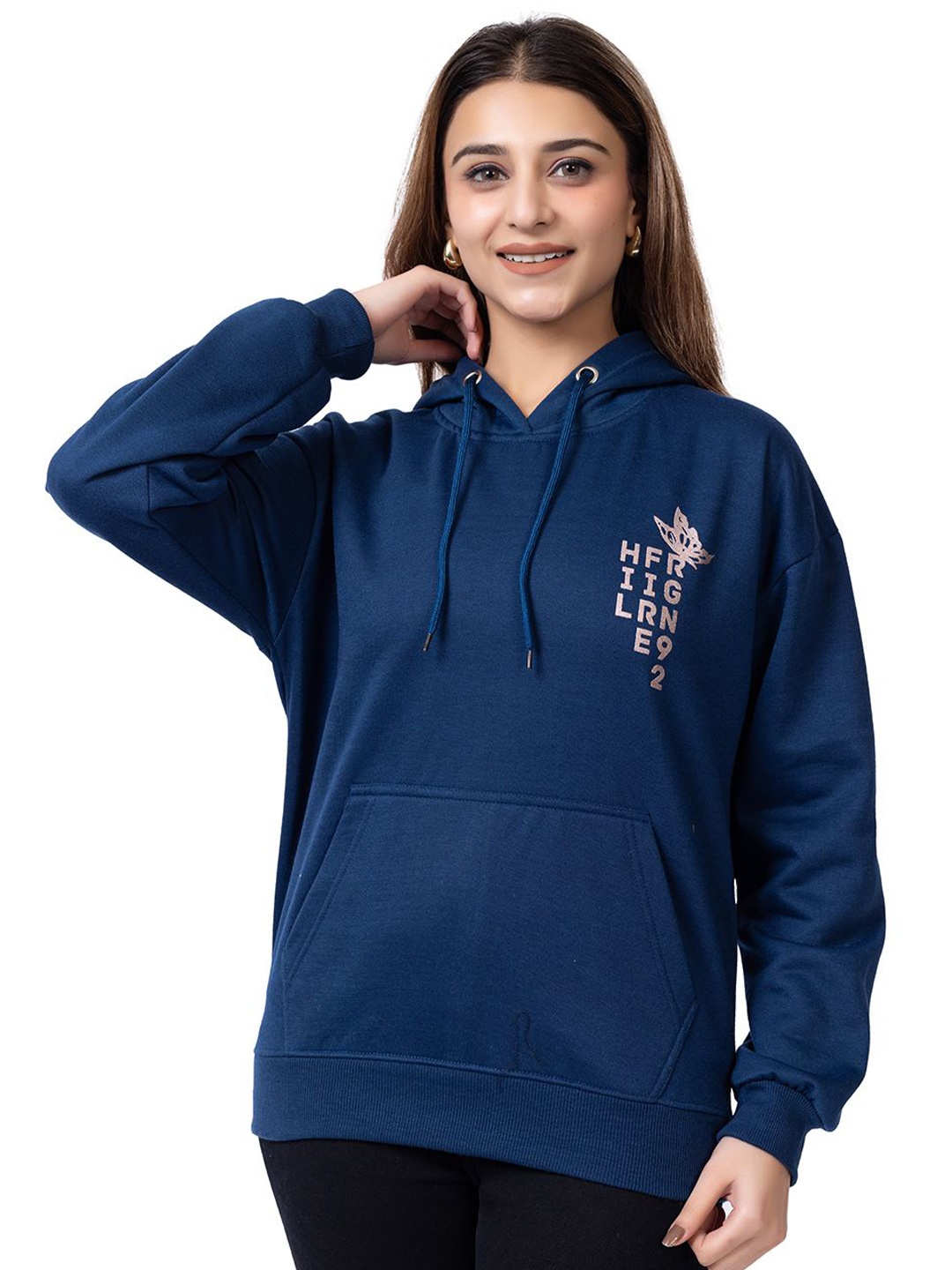

HILFIRE REGION Women Hooded Pullover Sweatshirt, Blue