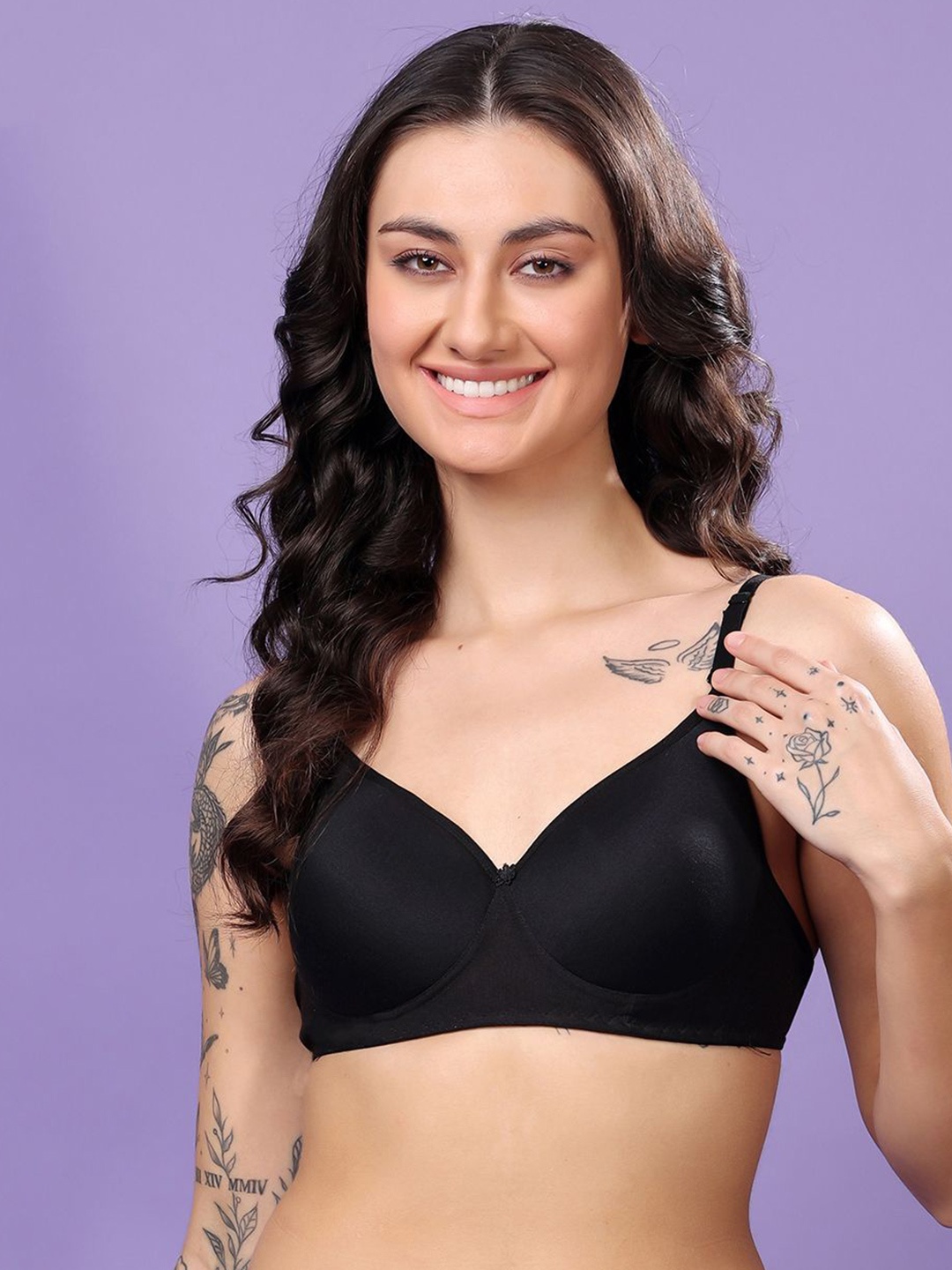 

T TRYON ULTIMATE Bra Medium Coverage Lightly Padded, Black