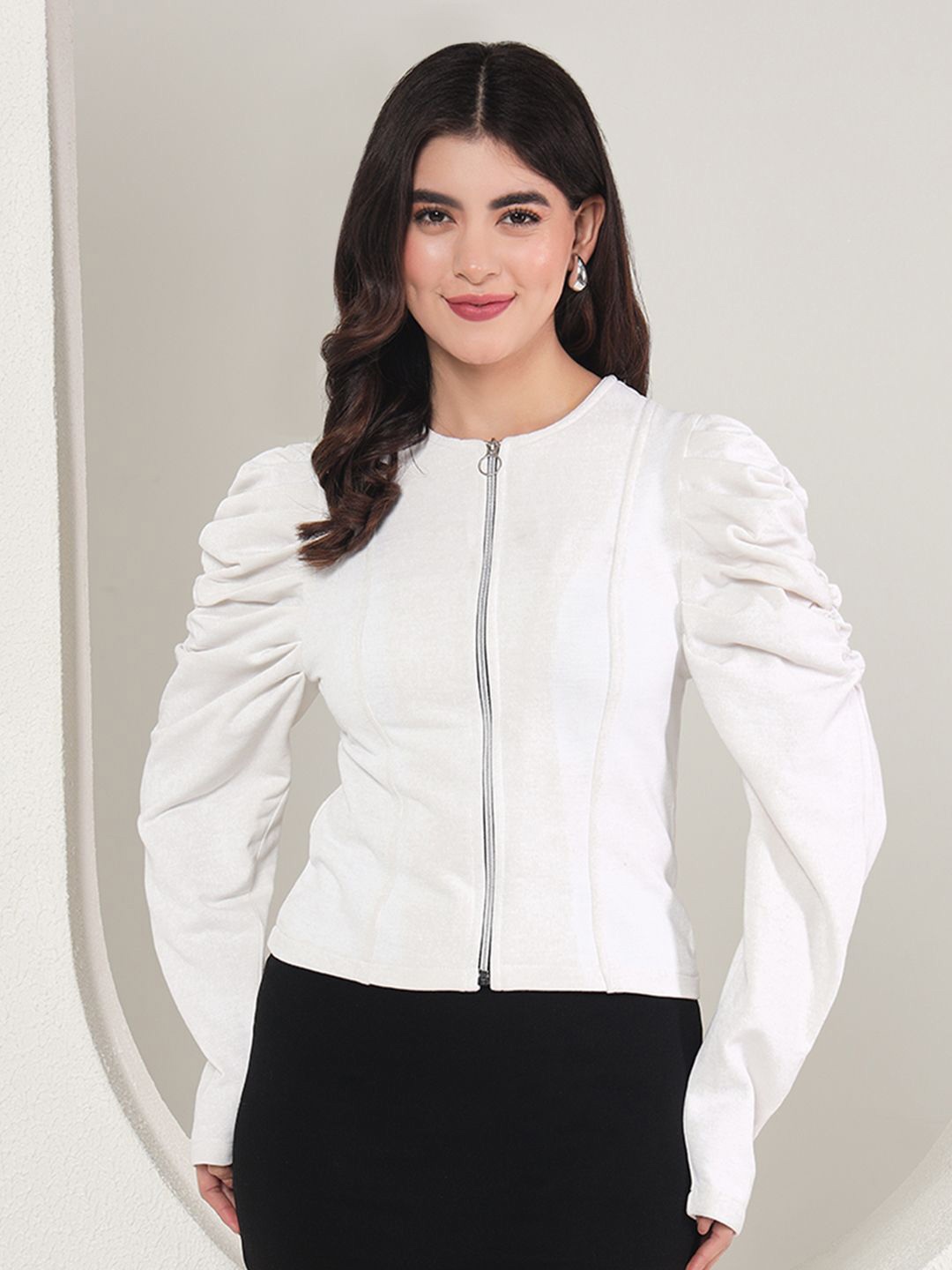 

TANDUL Women Solid Lightweight Tailored Jacket, White