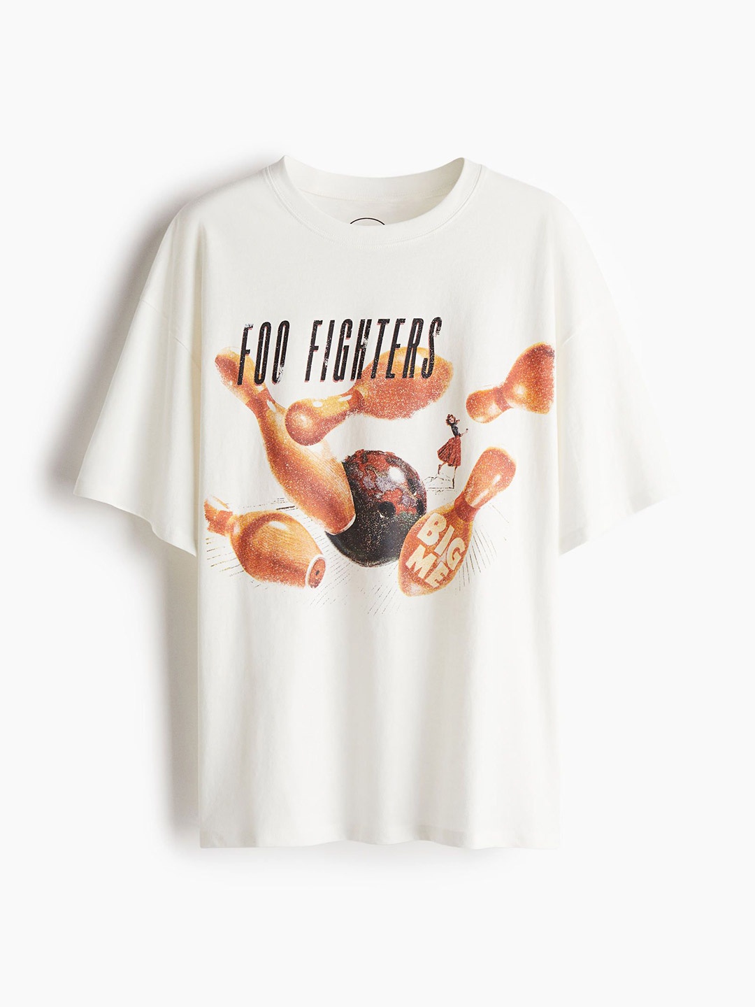 

H&M Oversized Printed T-shirt, White