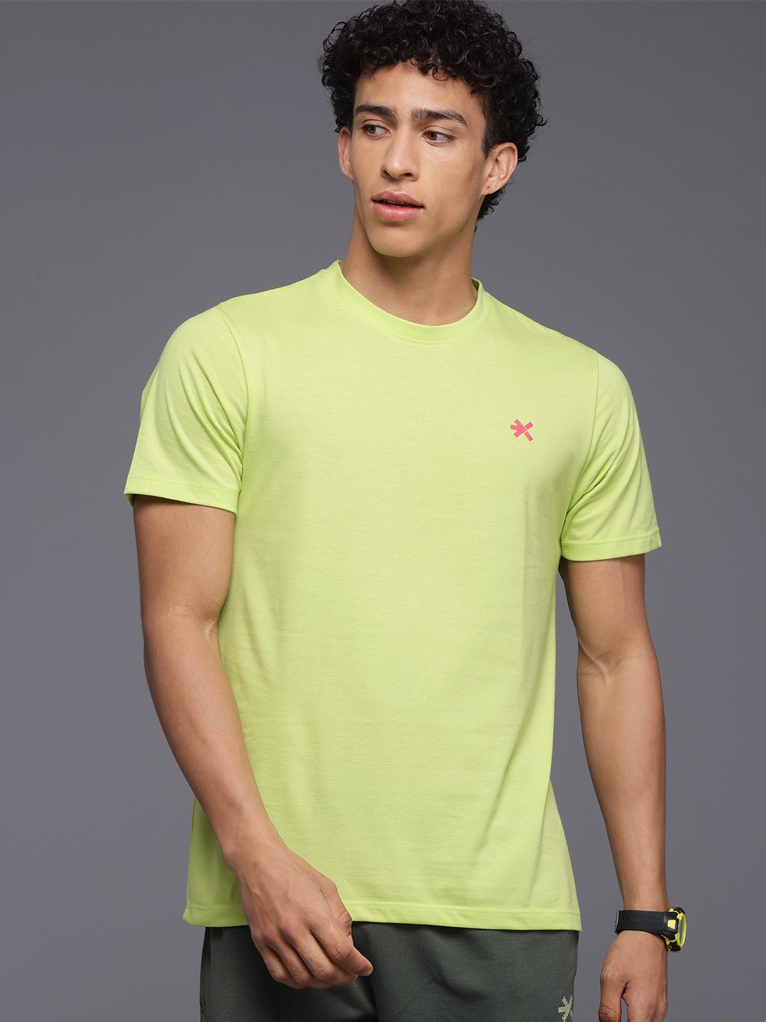 

HRX by Hrithik Roshan Men Lifestyle T-shirt, Lime green