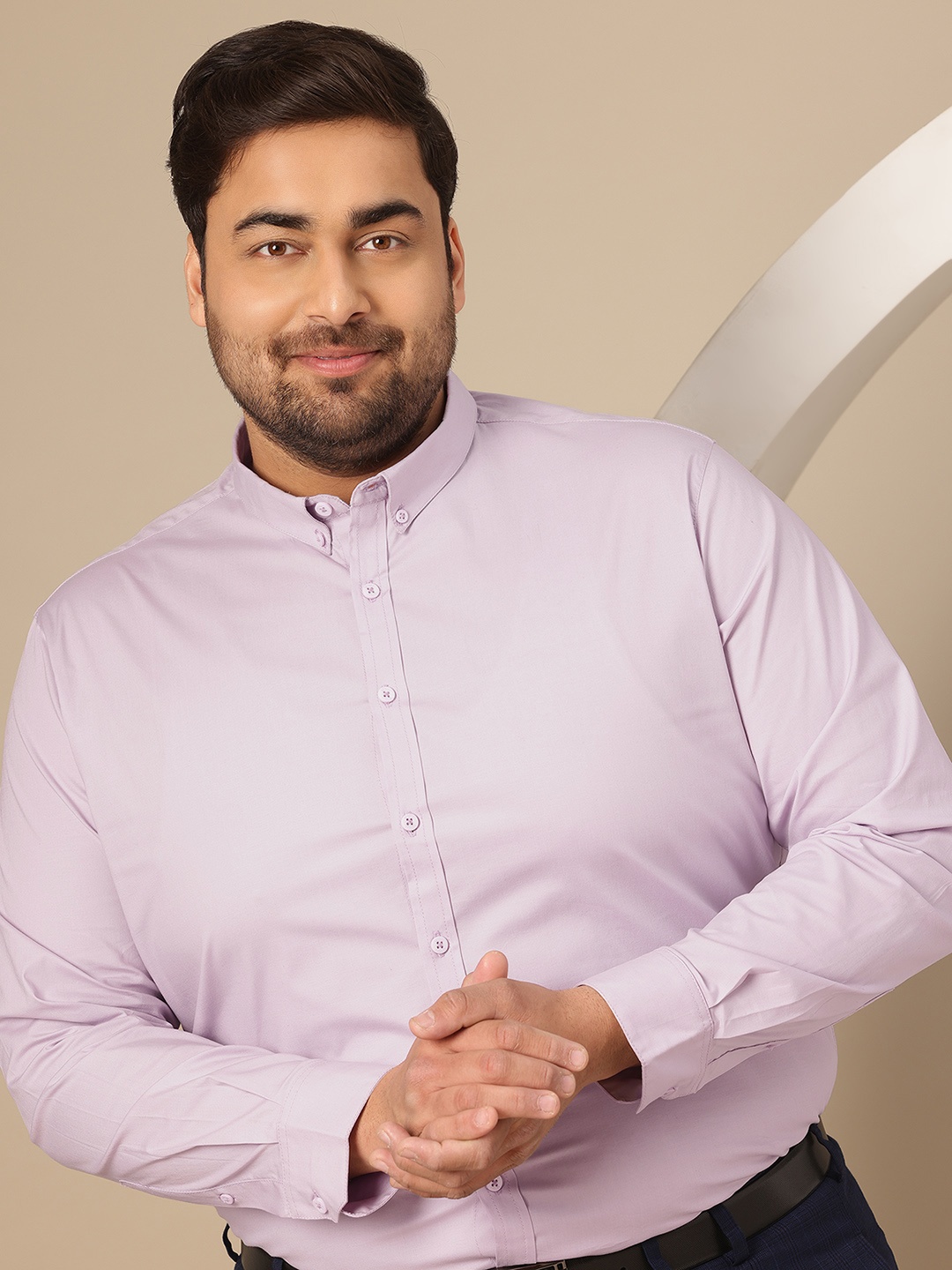 

Sztori Men Plus Size Comfort Formal Shirt, Lavender
