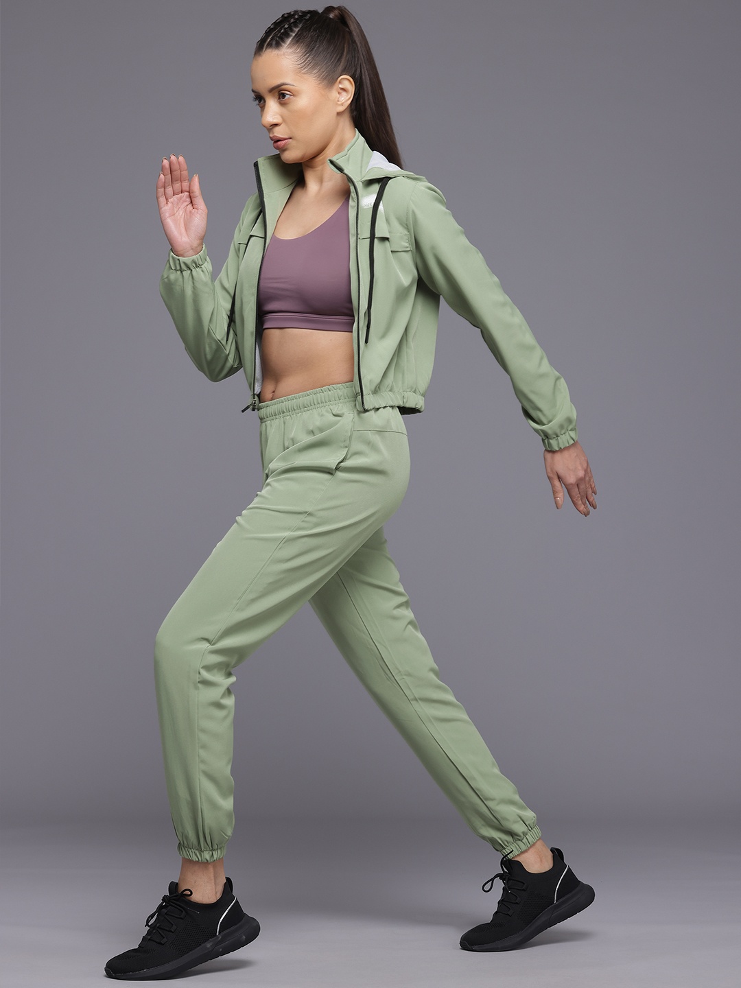 

HRX by Hrithik Roshan Women Running Tracksuit, Green