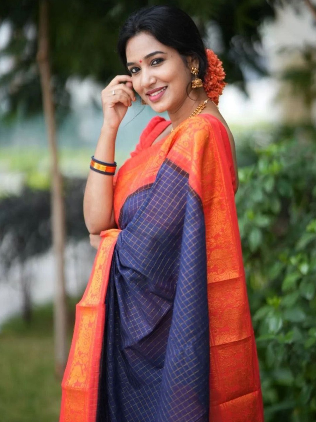 

Anouk Woven Design Banarasi Saree, Blue