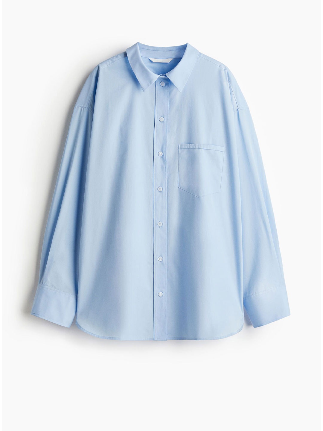 

H&M Loose Fit Cotton Shirt, Blue