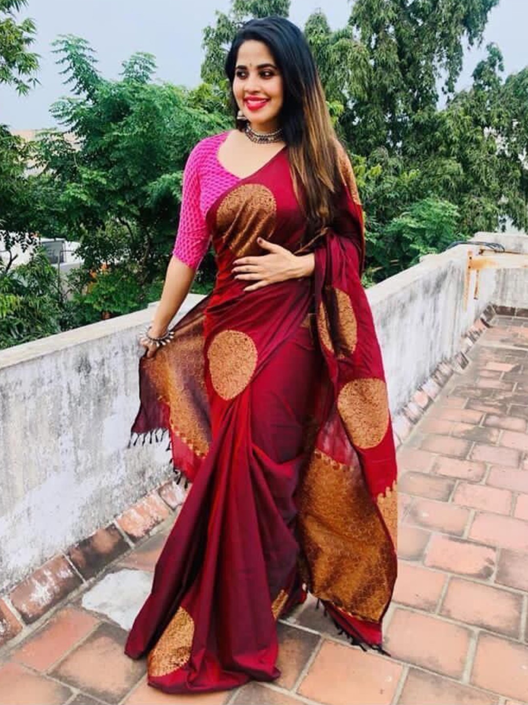 

Upalksh Banarasi Saree, Maroon