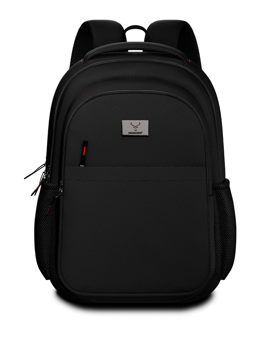 

REDHORNS Unisex Contrast Detail Backpack with Anti-Theft, Black