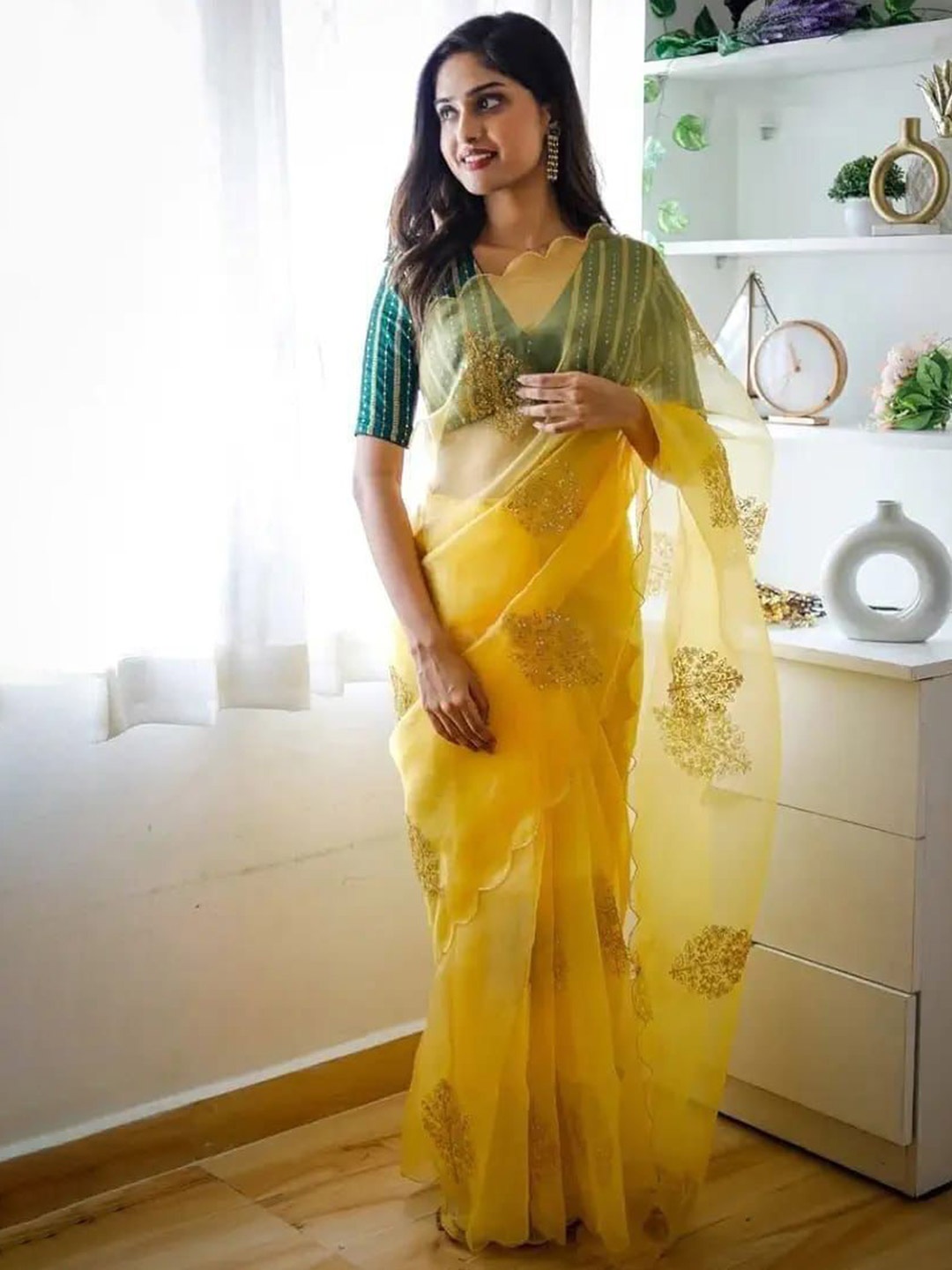 

Upalksh Kota Saree, Yellow