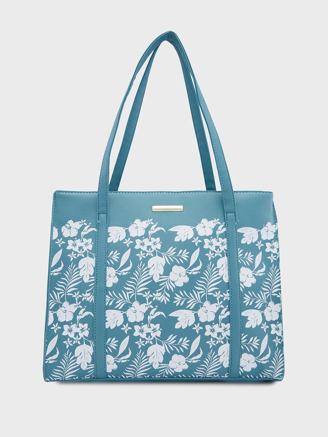 

Caprese Lively Tote Medium Floral Printed Structured Shoulder Bag, Green