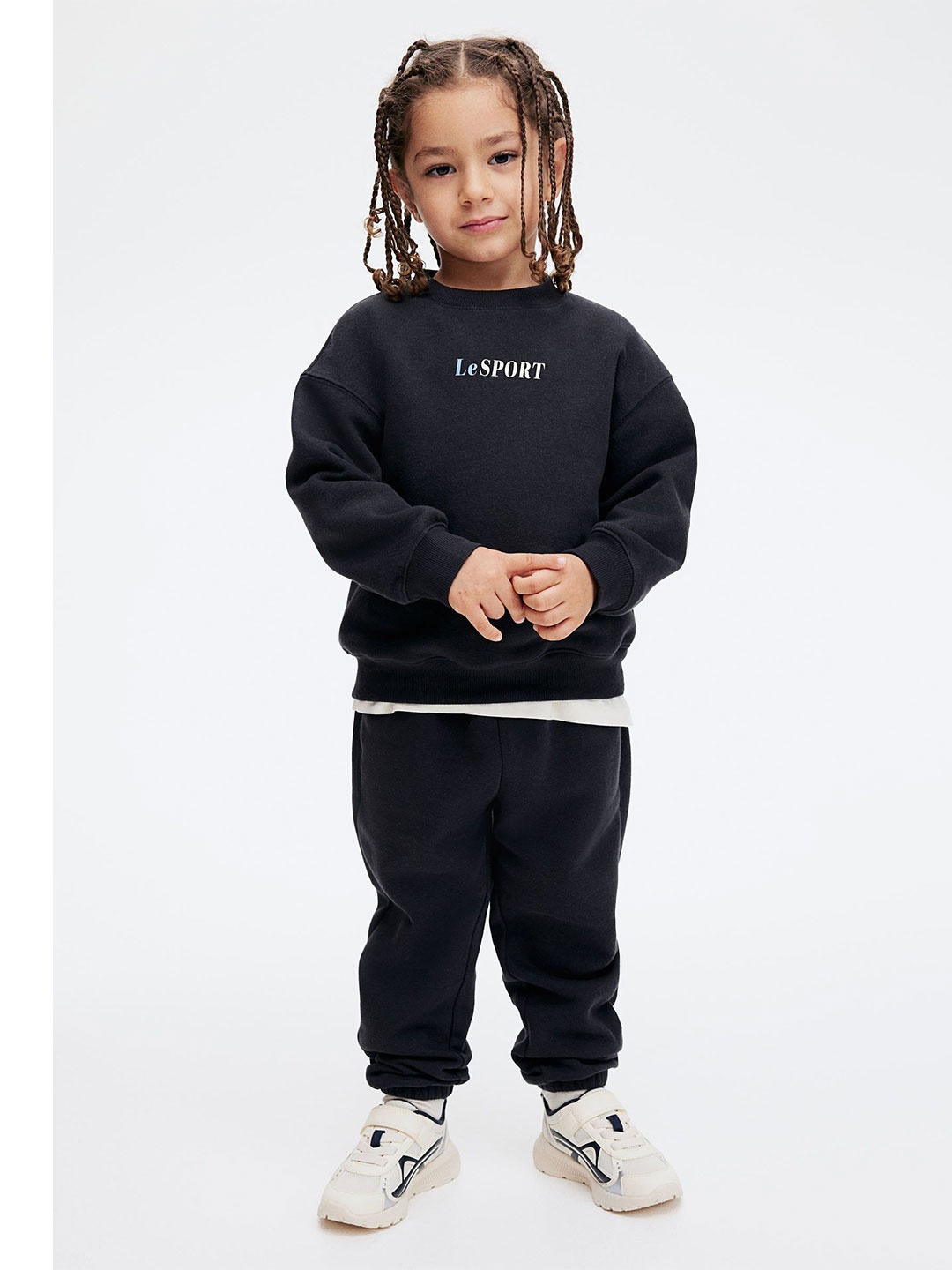 

H&M Boys 2-Piece Sweatshirt & Joggers Set, Black