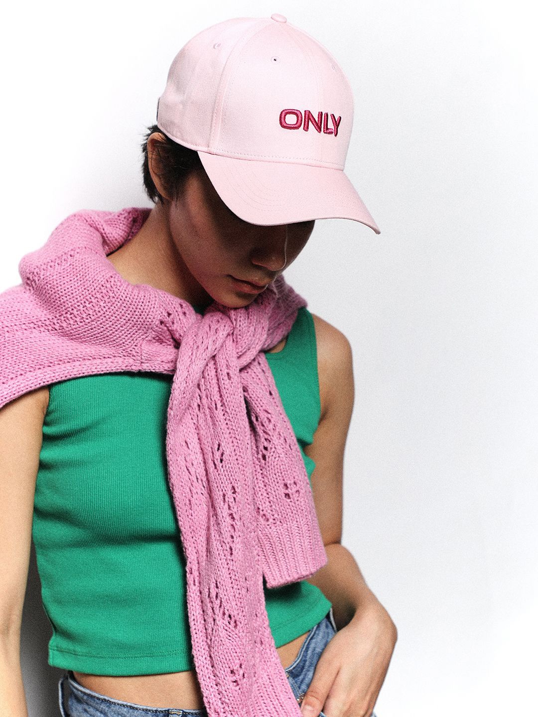 

ONLY Women Embroidered Baseball Cap, Pink