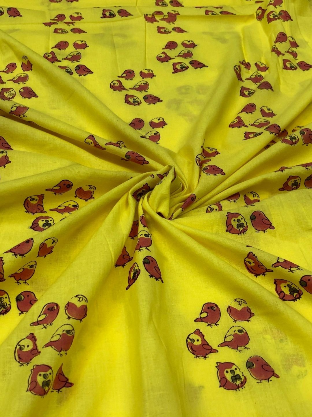 

PALASH Conversational Printed Block Technique Pure Cotton Unstitched Dress Material, Yellow
