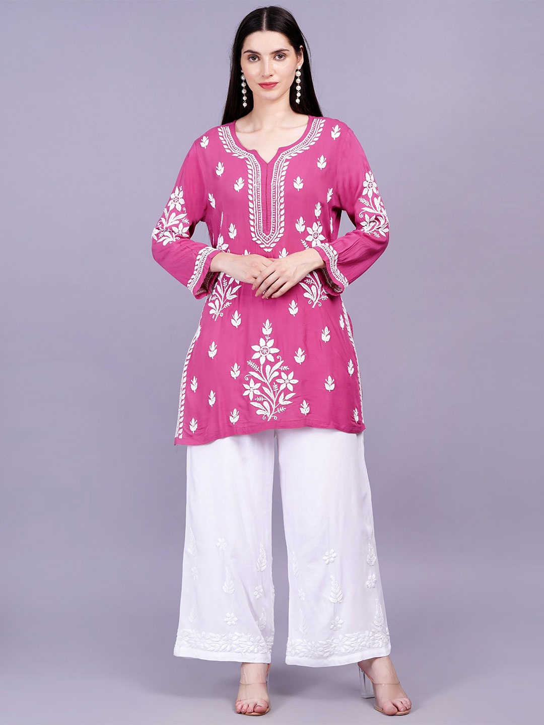 

SUFIZA LIFESTYLE Modal Kurti, Pink