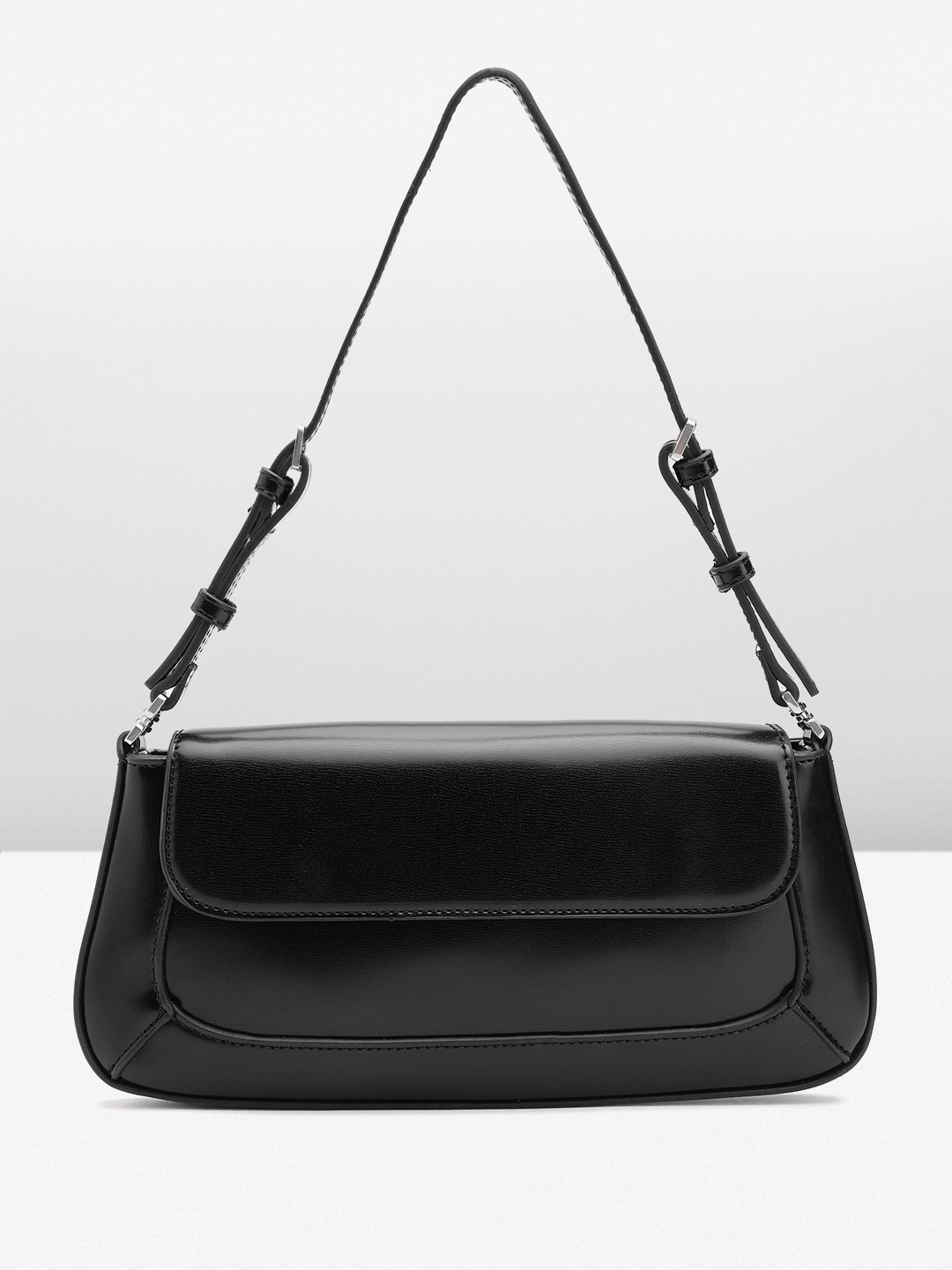 

MANGO Structured Shoulder Bag, Black