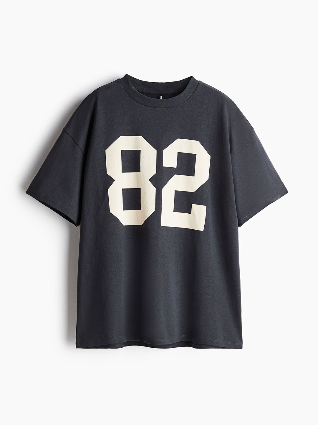 

H&M Oversized Motif-Detail T-Shirt, Navy blue