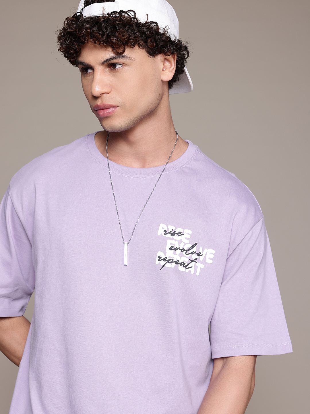 

The Roadster Lifestyle Co. Pure Cotton Relaxed T-shirt, Lavender