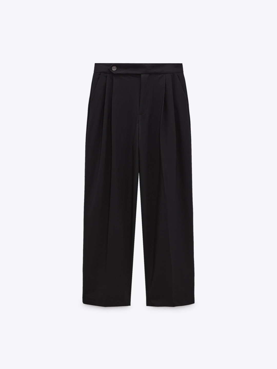 

ZARA Women Pleated Trousers, Black