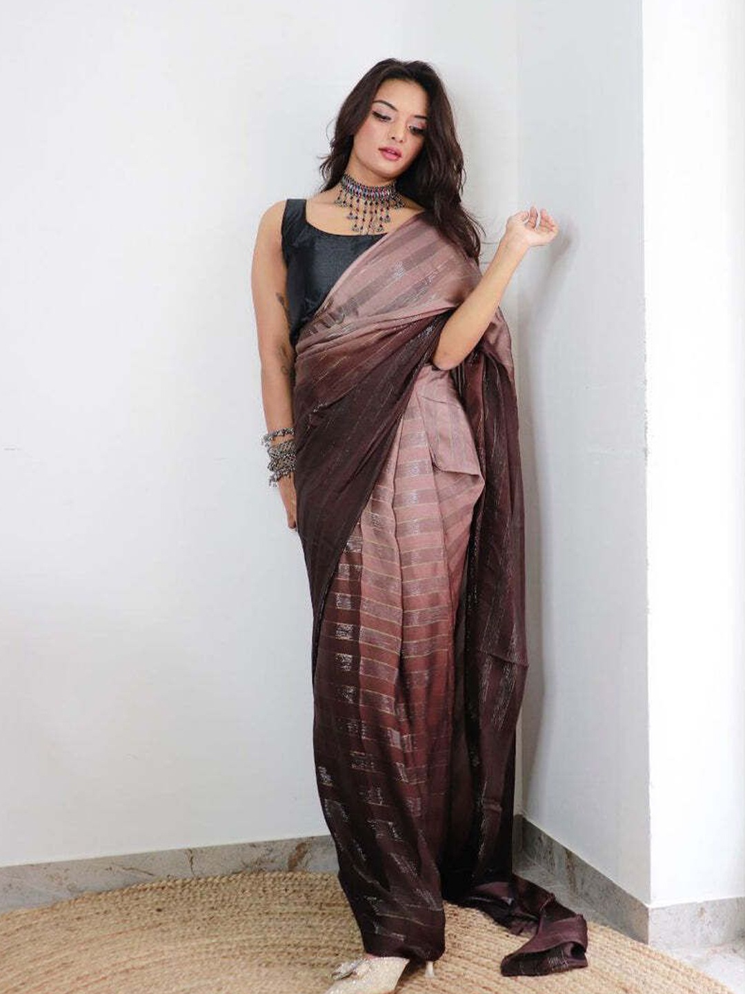 

Upalksh Ombre Dyed Saree, Maroon