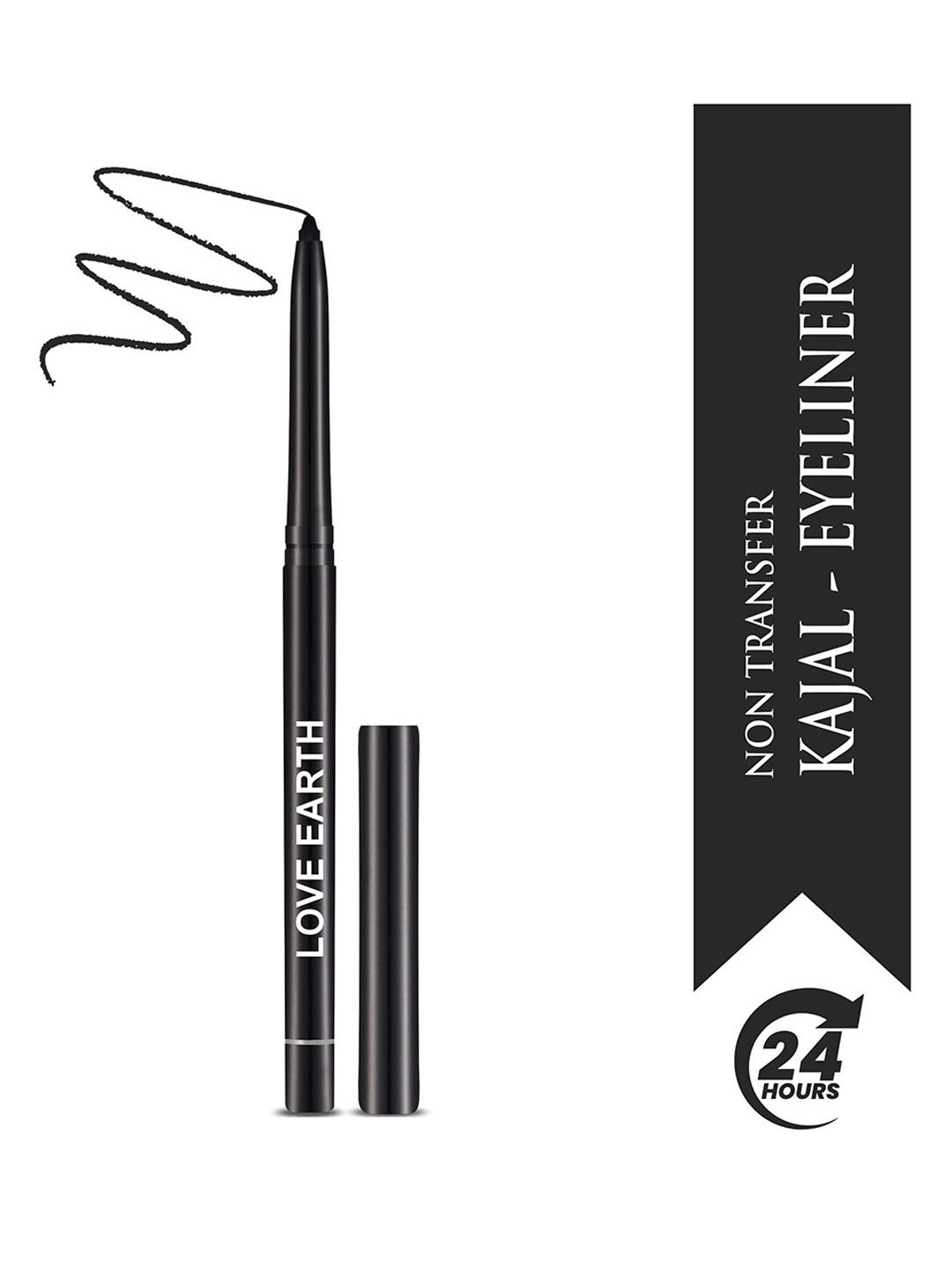 

LOVE EARTH Non Transfer Waterproof Kajal-Eyeliner - Black LE275