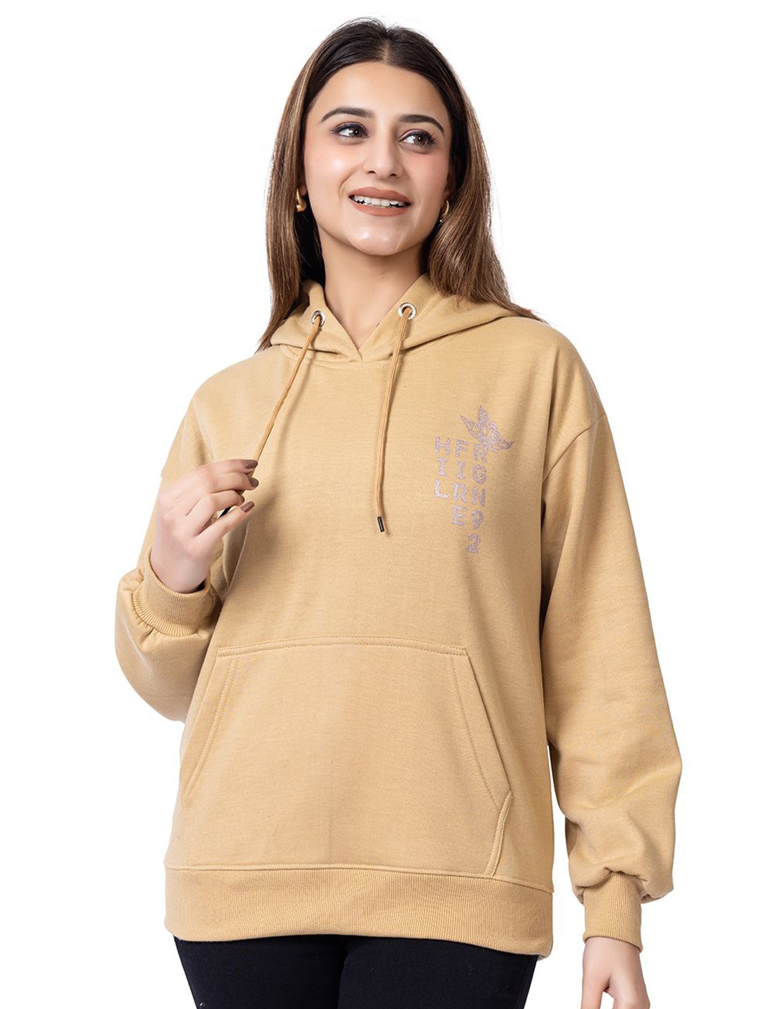 

HILFIRE REGION Women Hooded Sweatshirt, Beige