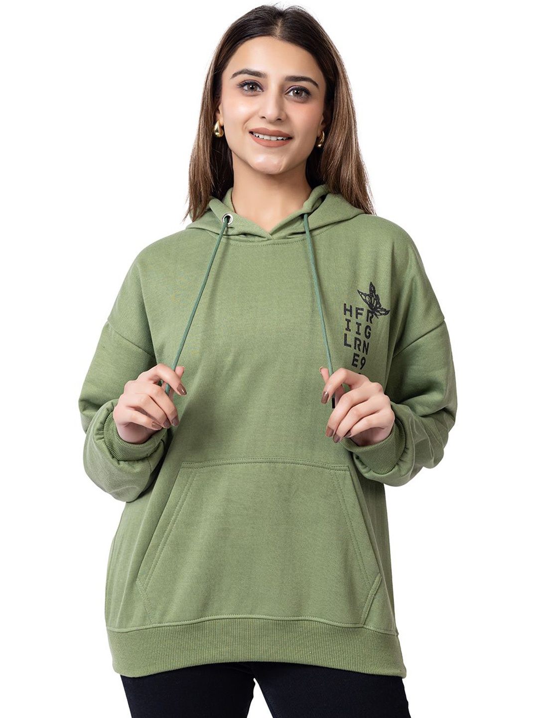 

HILFIRE REGION Women Hooded Pullover Sweatshirt, Green