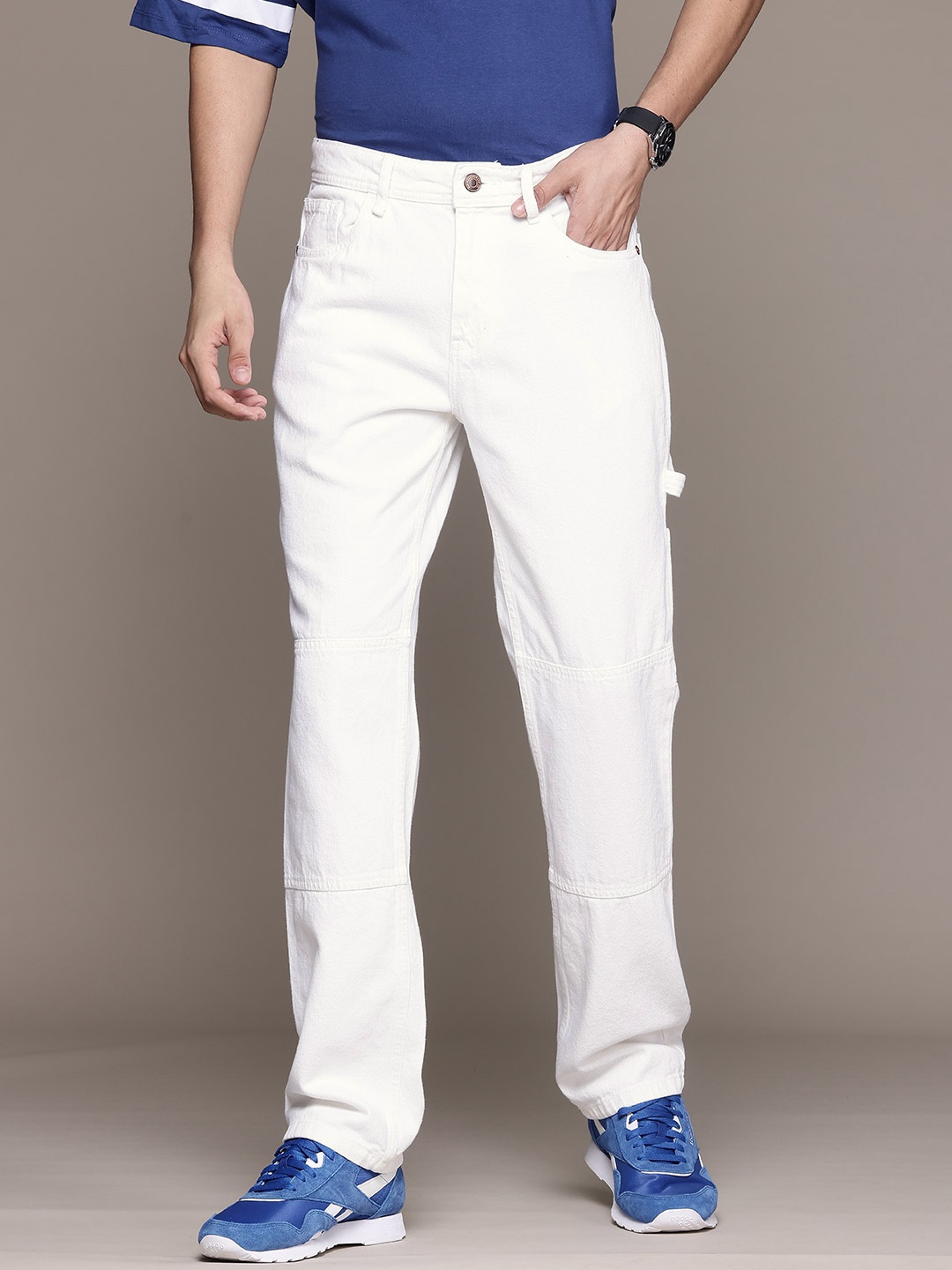 

The Roadster Lifestyle Co. Men Regular Fit Jeans, White