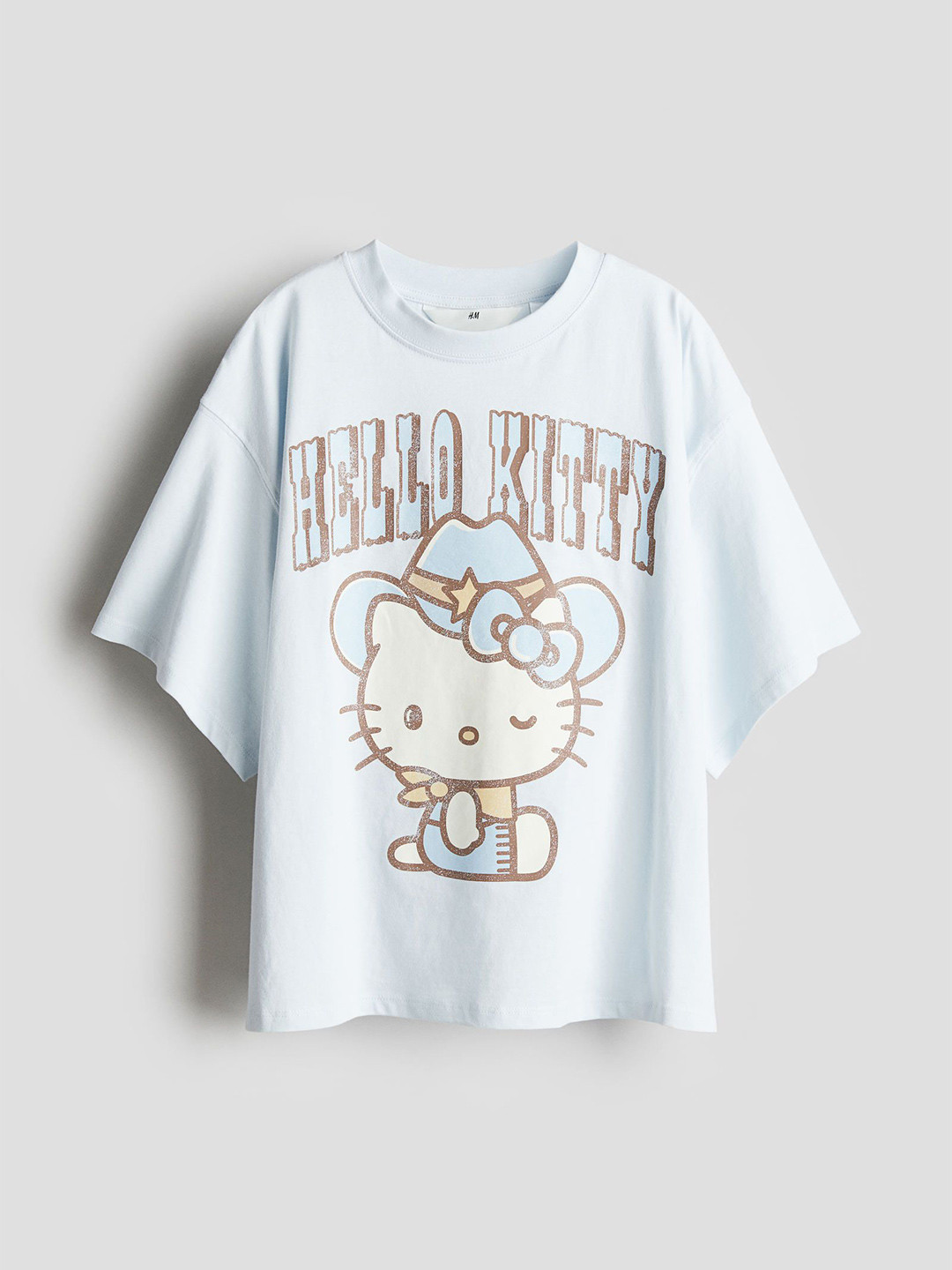 

H&M Printed Cotton T-shirt, Blue