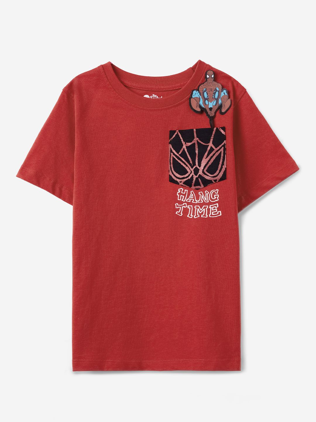 

The Souled Store Boys Spider-Man Graphic Printed Round Neck Cotton T-shirt, Maroon