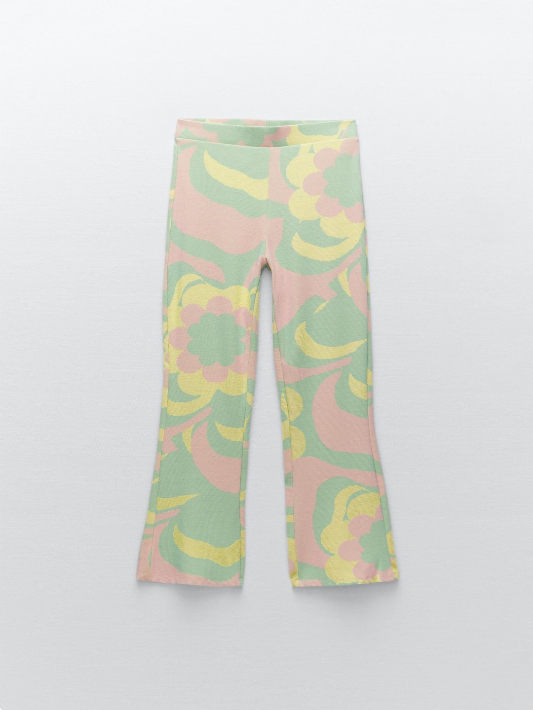 

ZARA Women Floral Printed Trousers, Green