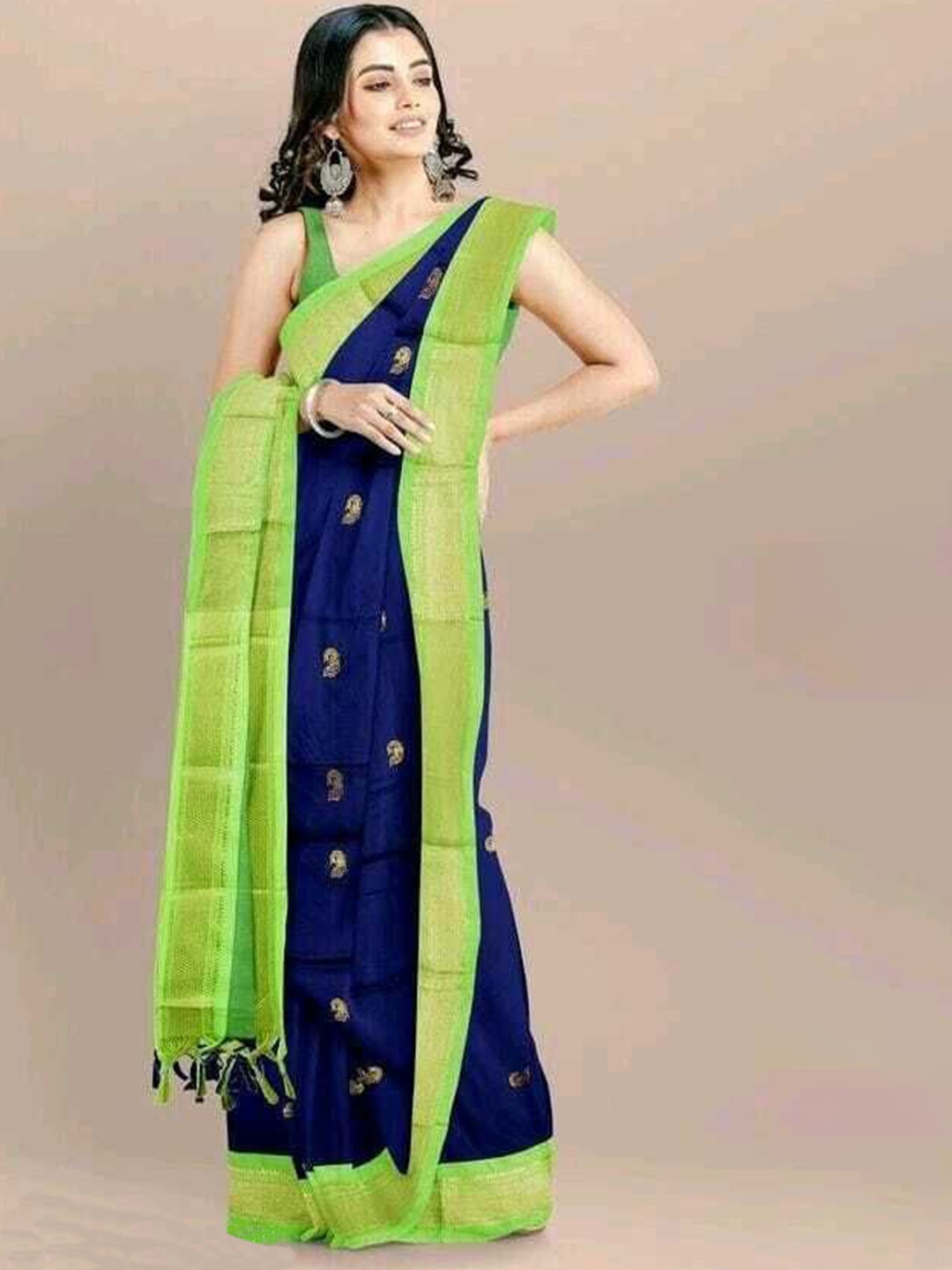 

Upalksh Woven Design Zari Paithani Saree, Blue